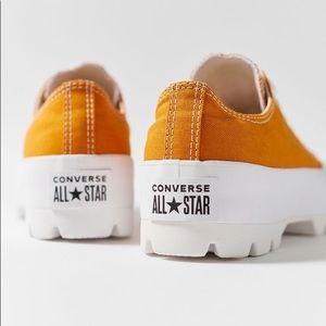 chunky Converse gold platforms